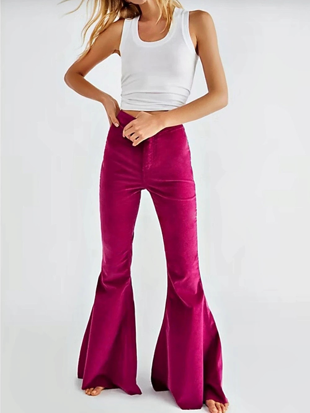 Free People We The Free Ray of Sunshine Cord Flare Jeans 27 Like New - Picture 2 of 12